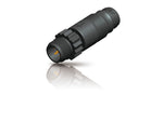 A black NMEA2000 Male Terminator for network backbones on white background
