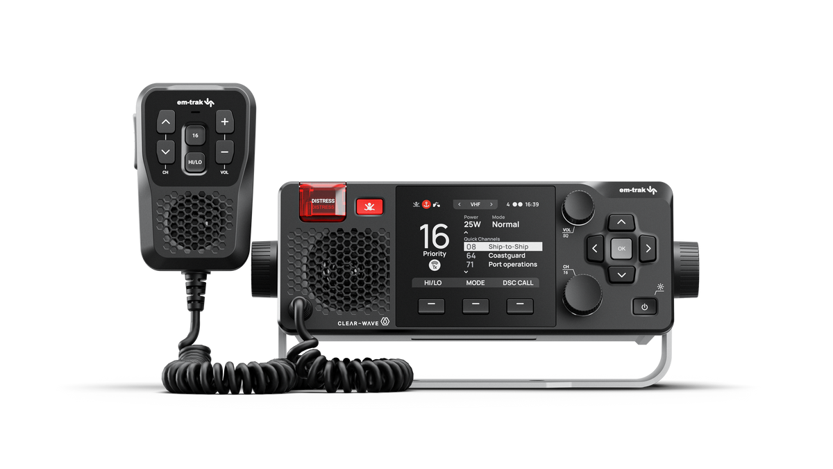 em-trak X100 VHF AIS Marine Radio | DSC Transceiver with Wireless Control