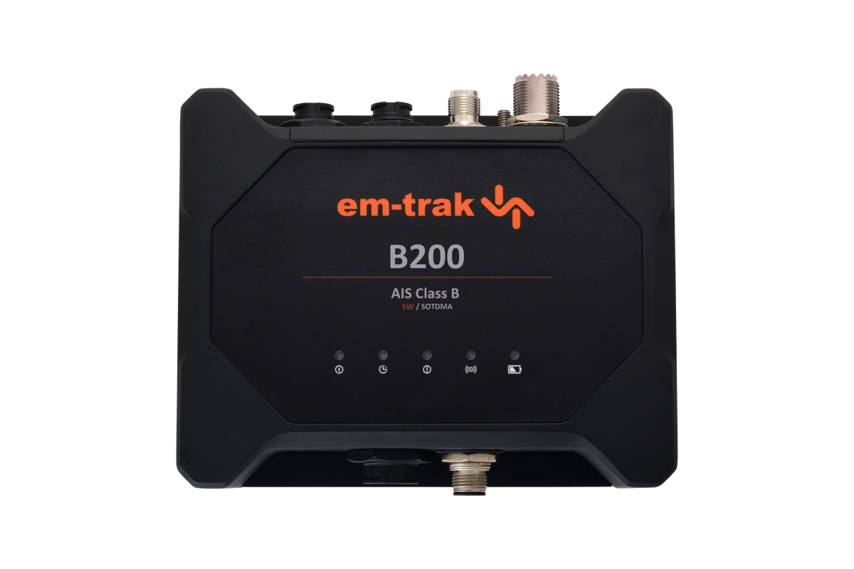 em-trak B200 AIS Class B Transceiver | 5W SOTDMA Marine AIS with Backup Battery & GPS